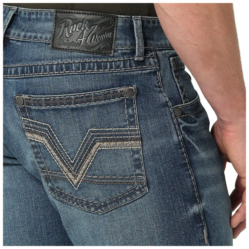 2315121 Wrangler Men's Rock 47 Slim Fit Boot Cut Jean - Edmond
