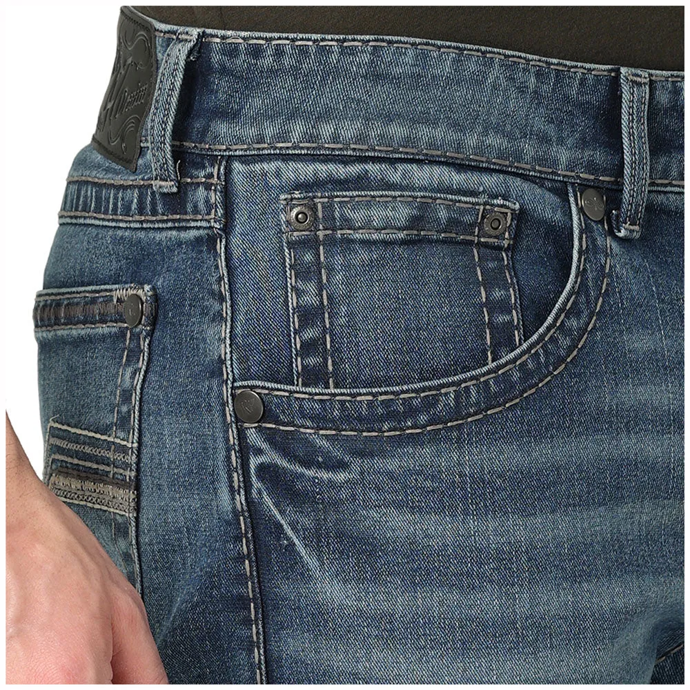 2315121 Wrangler Men's Rock 47 Slim Fit Boot Cut Jean - Edmond