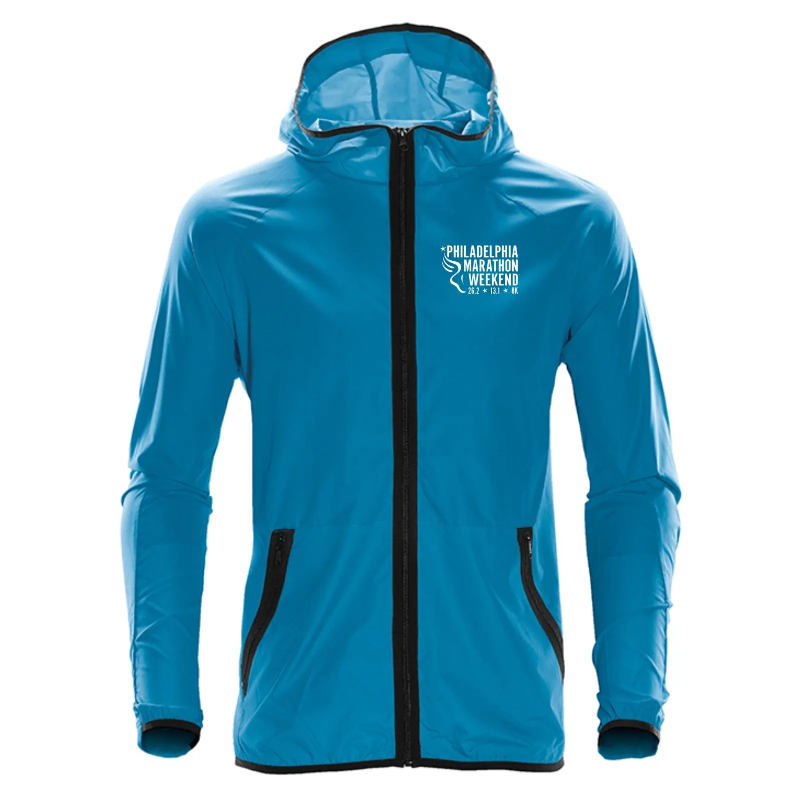 Adult Hooded Zip Shell -Electric Blue- PMW Embroidery