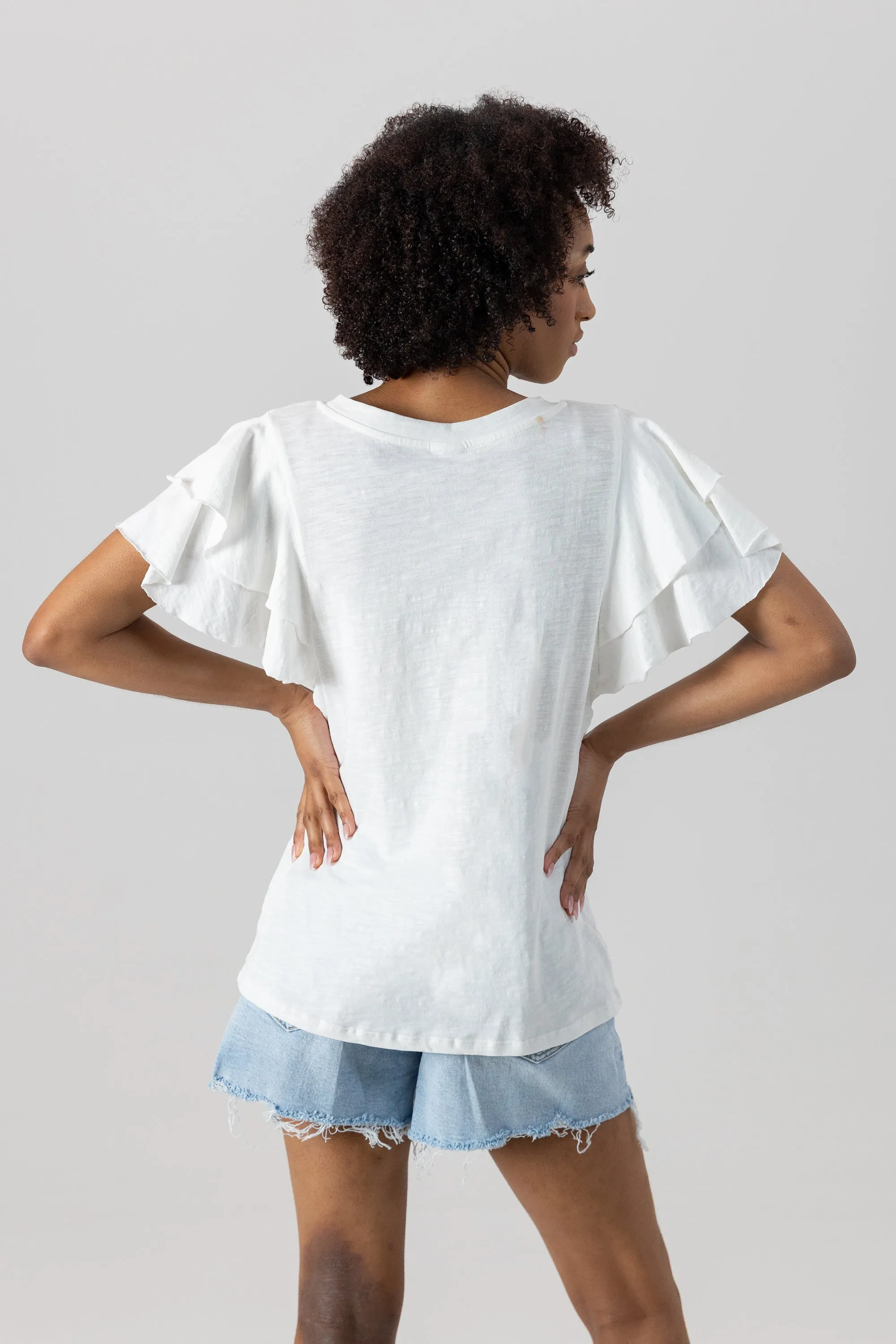 ALABAMA AT BIRMINGHAM BLAZERS ALL IN TO WIN FLUTTER SLEEVE CREWNECK TOP