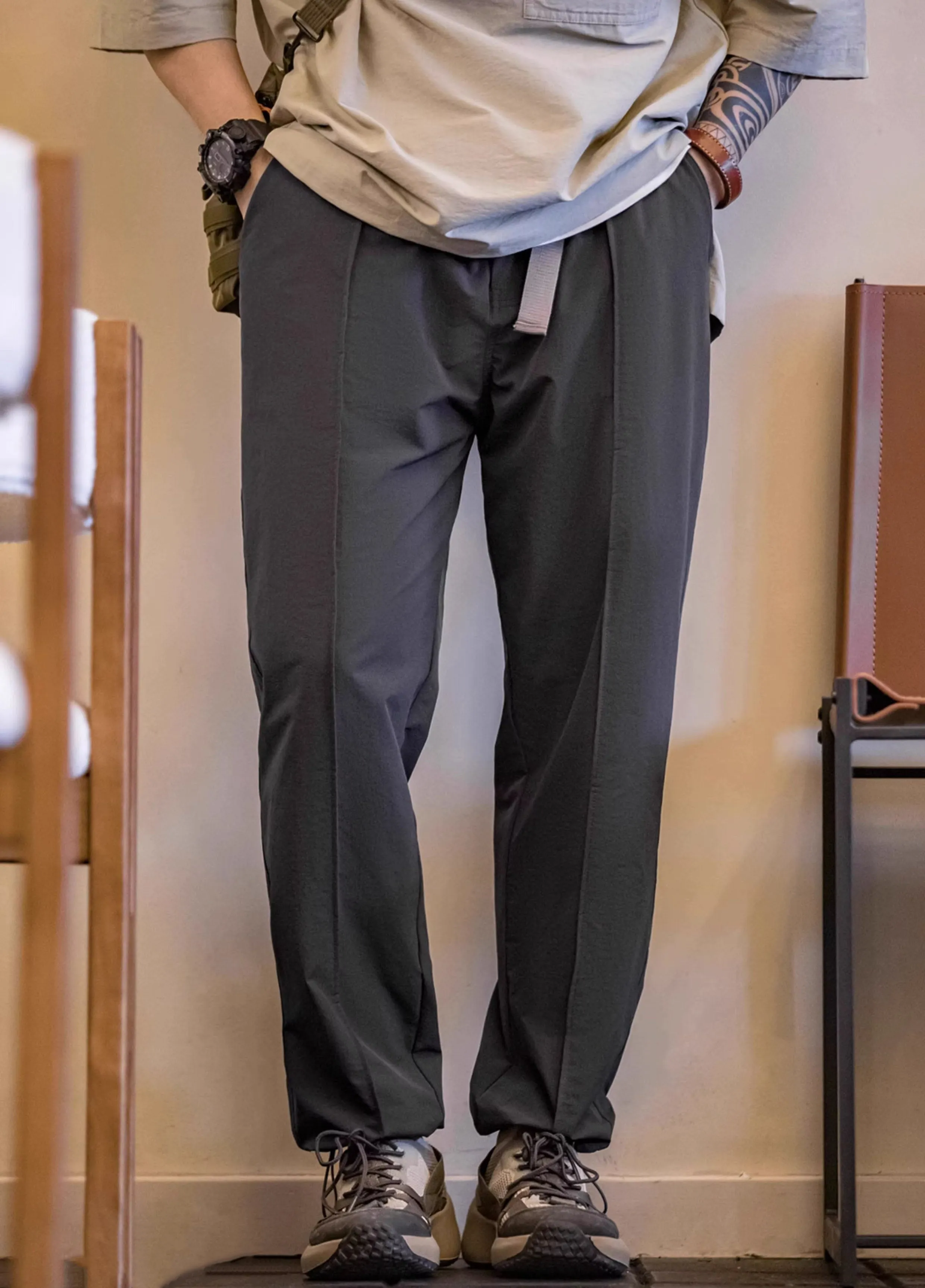 American Casual Outdoor Functional Tapered Elastic Waist Men's Trousers