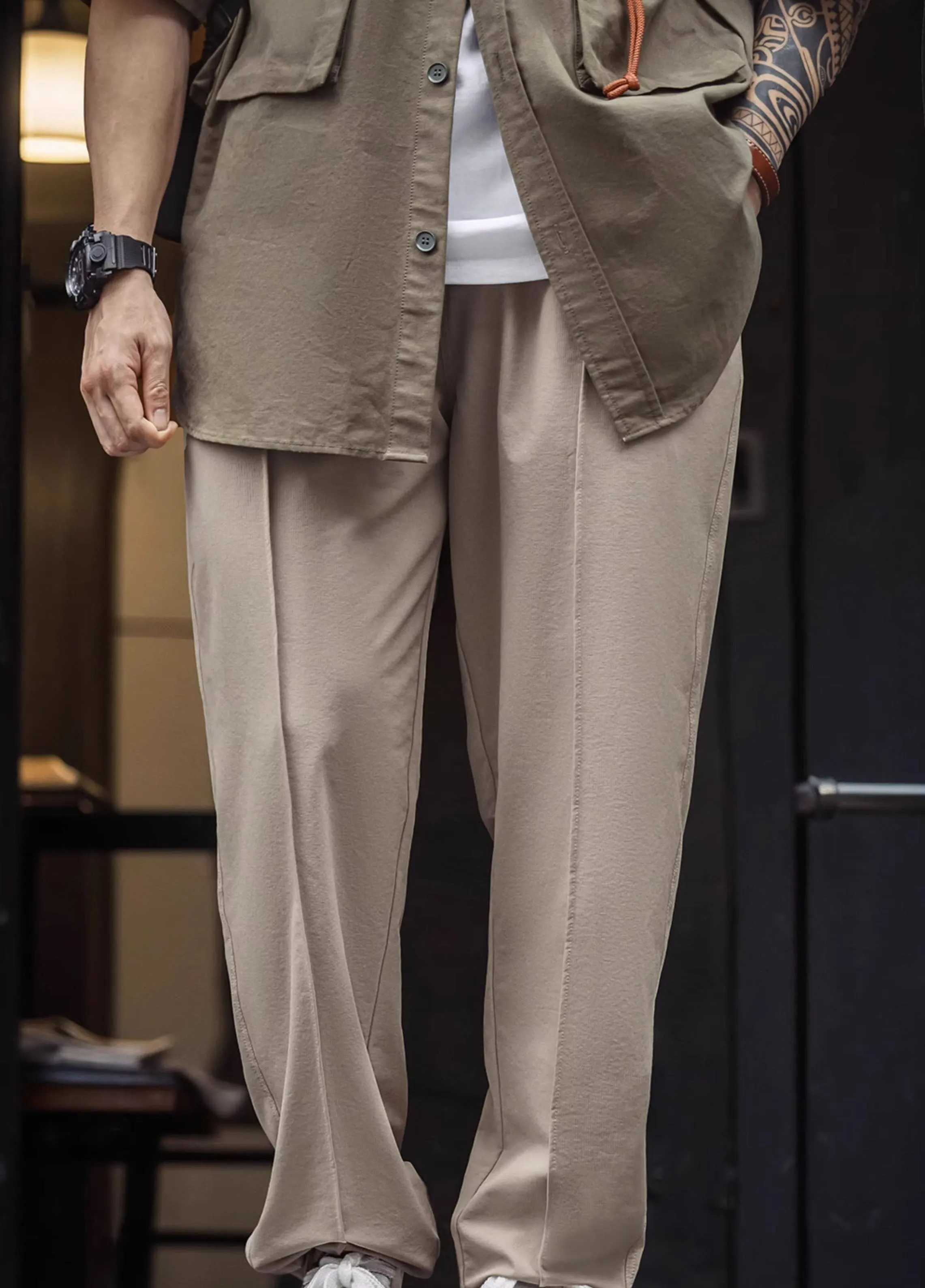 American Casual Outdoor Functional Tapered Elastic Waist Men's Trousers