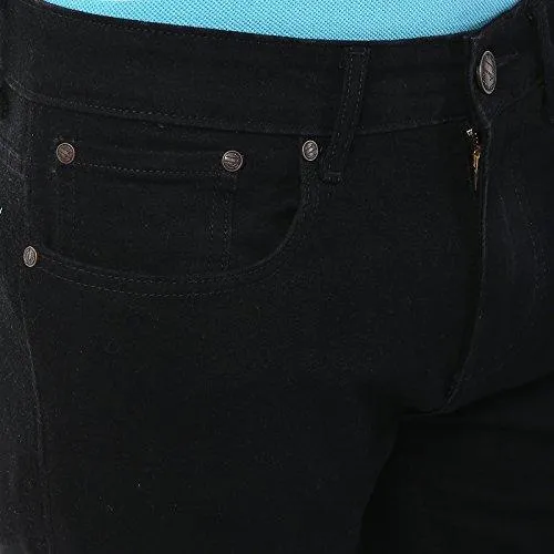 American Crew Men's Black Slim Fit Jeans - 32 (ACJN141-32)