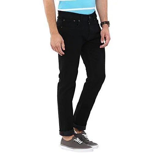 American Crew Men's Black Slim Fit Jeans - 32 (ACJN141-32)