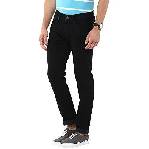 American Crew Men's Black Slim Fit Jeans - 32 (ACJN141-32)