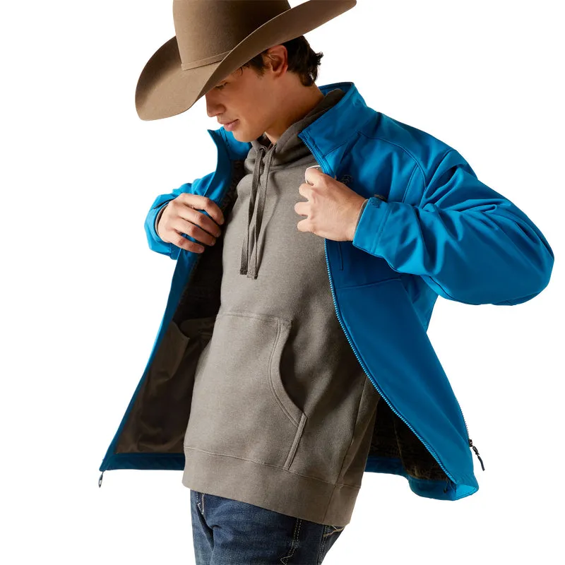 Ariat Men's Logo 2.0 Softshell Jacket, Mykonos Blue