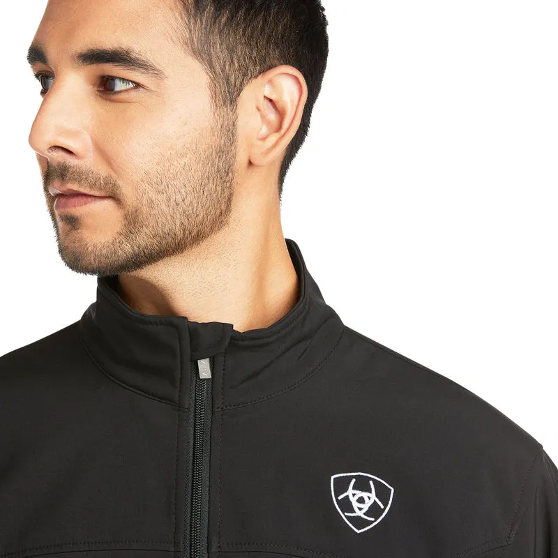 Ariat Men's New Team Softshell MEXICO Water Resistant Jacket, Black