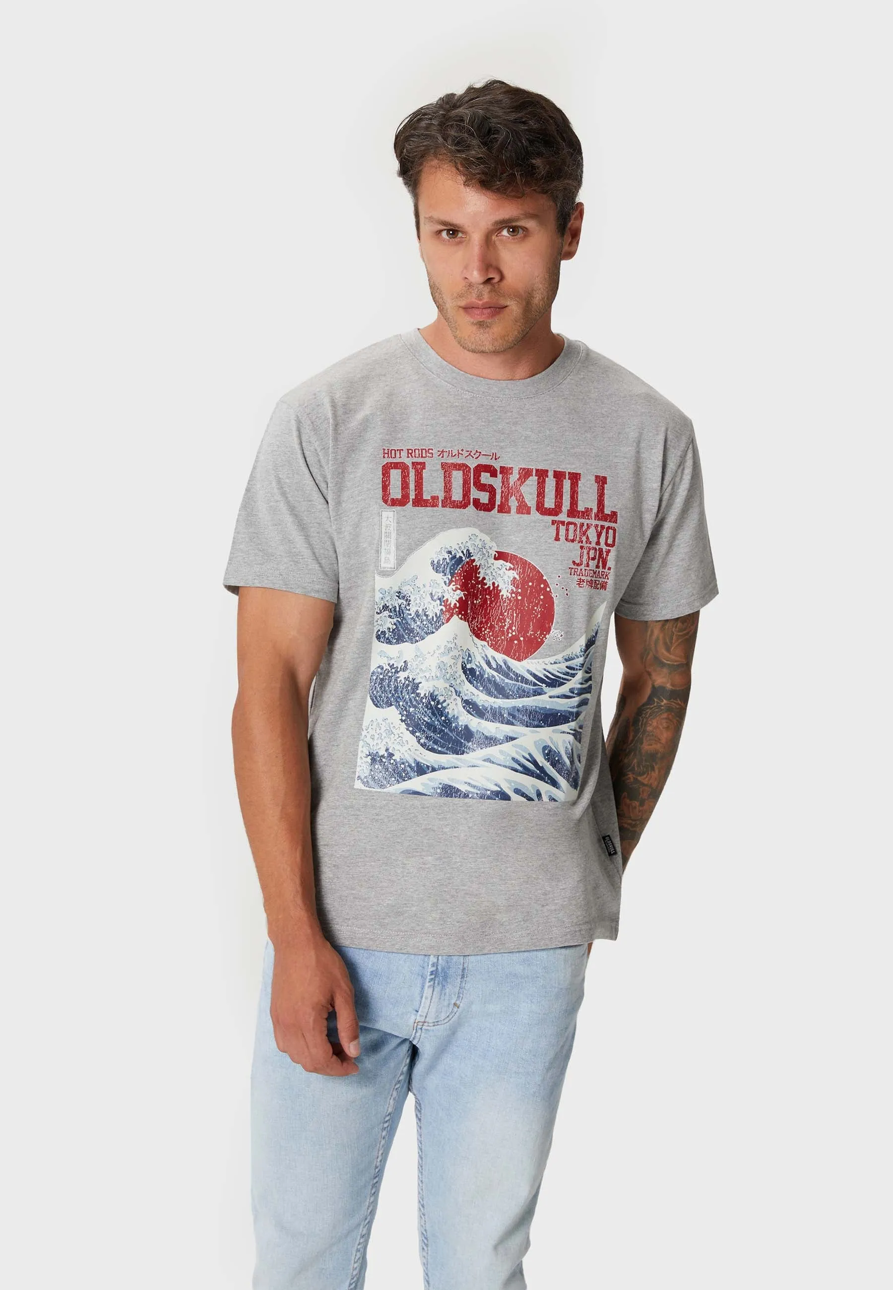 Big Wave T-Shirt Heather Grey