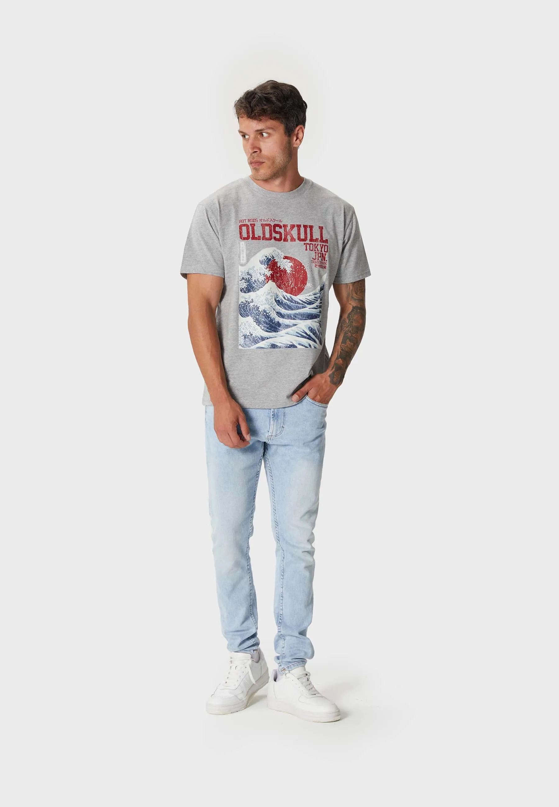 Big Wave T-Shirt Heather Grey