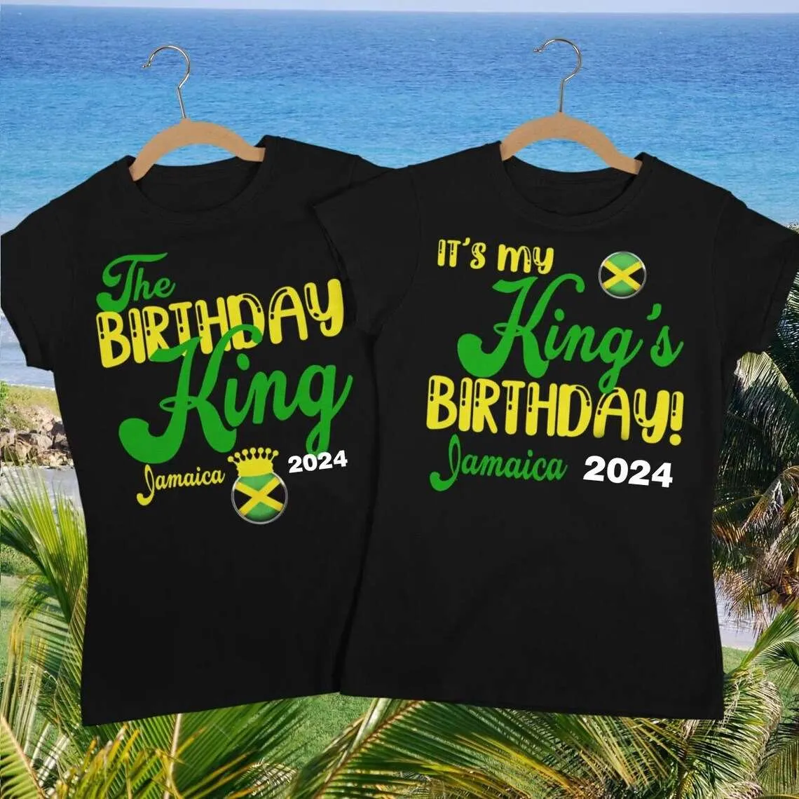 Birthday King - It's My Kings Birthday Couples Jamaica Vacation T Shirt, birthday squad shirts