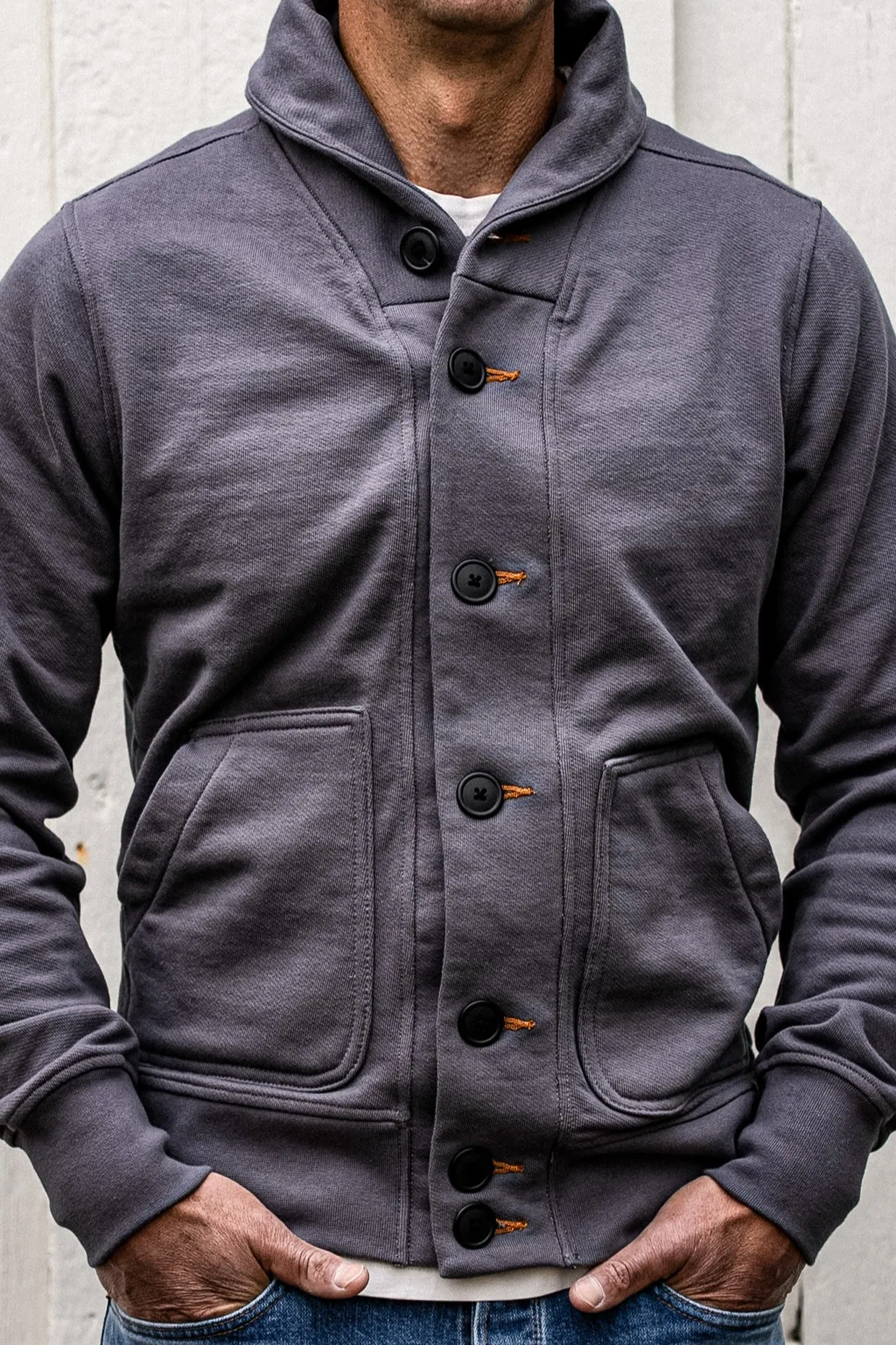 Bodega Cardigan French Terry Shawl Collar Cardigan