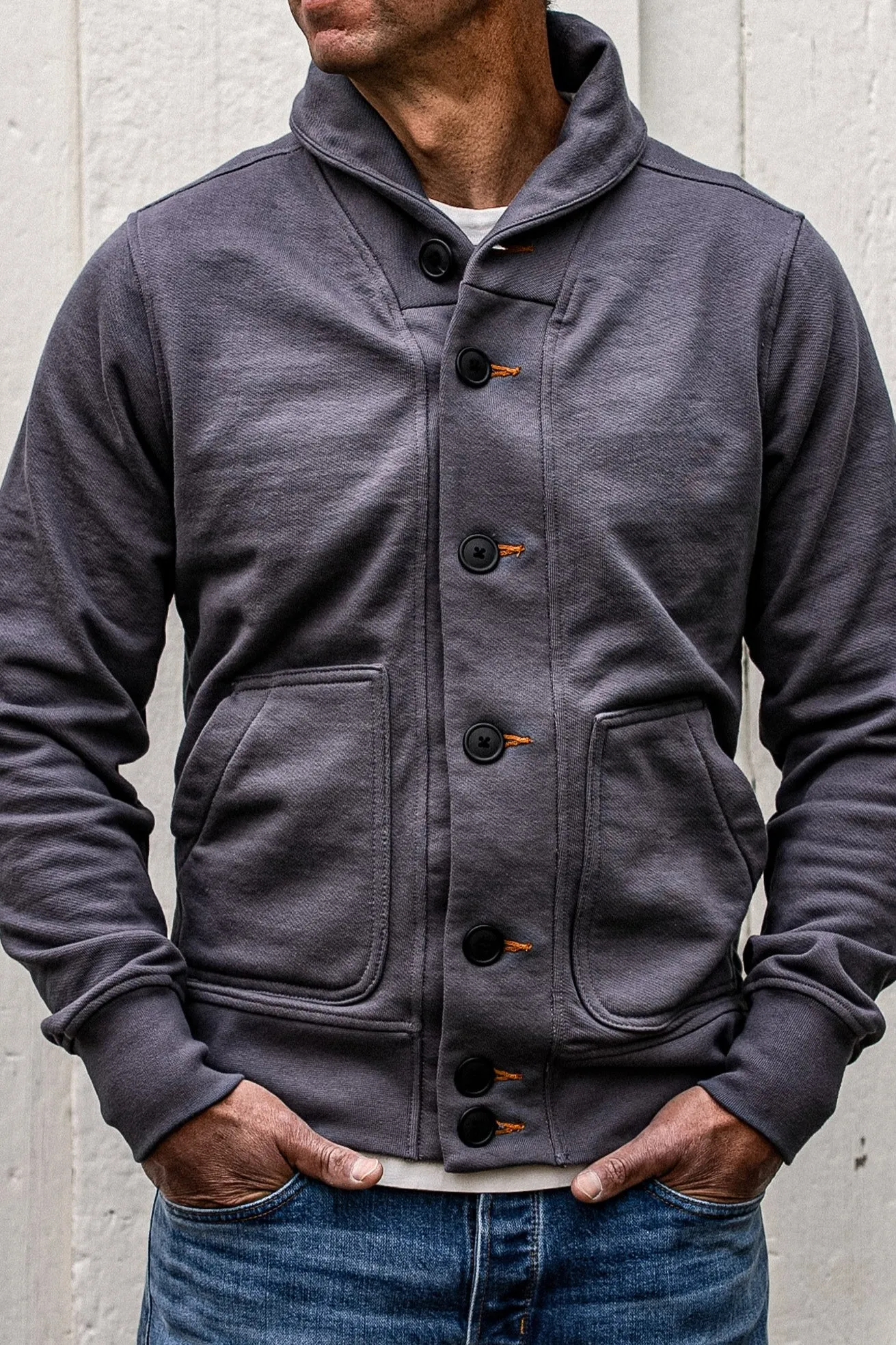 Bodega Cardigan French Terry Shawl Collar Cardigan
