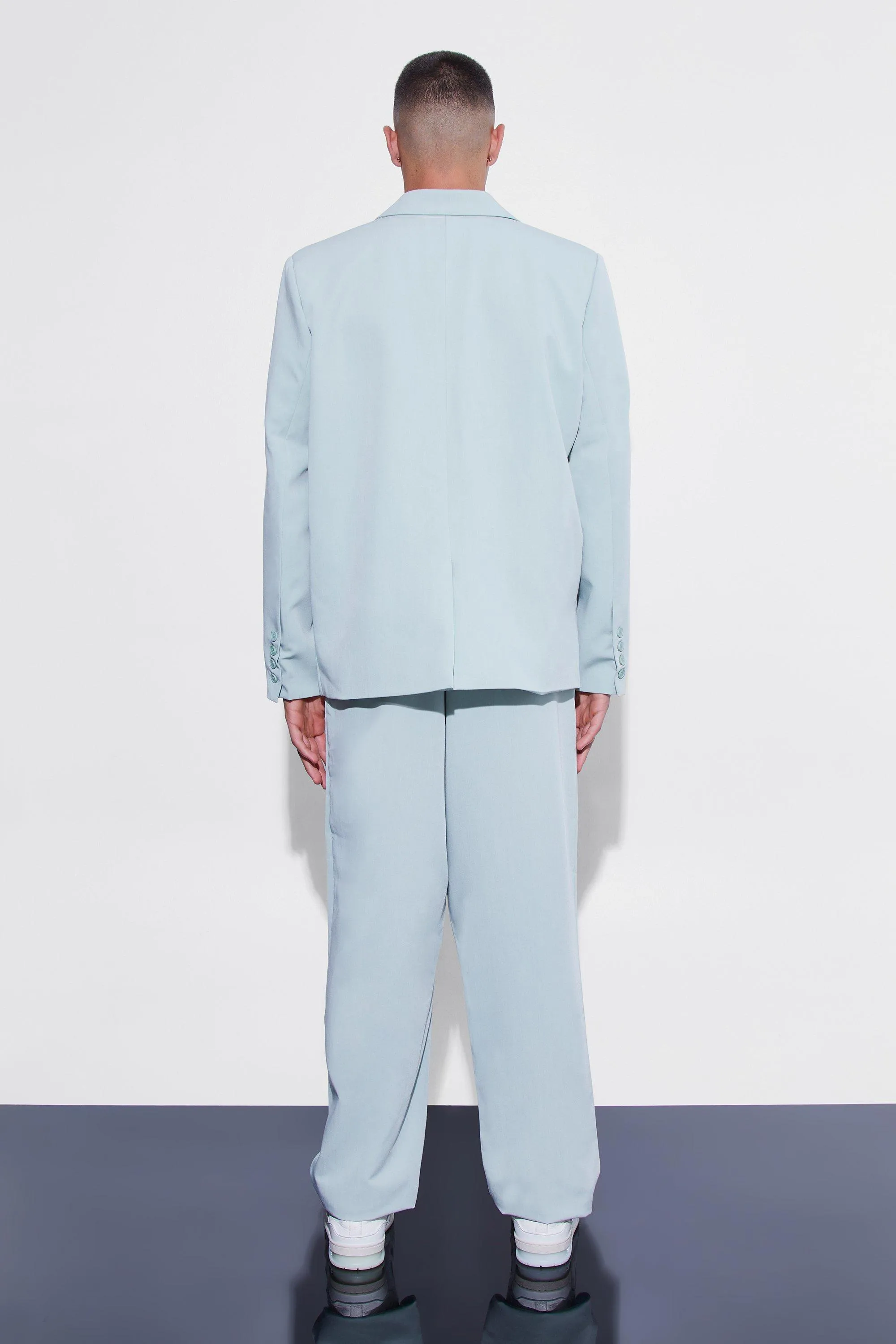 Boohoo Oversized Single Breasted Suit Jacket, Sage