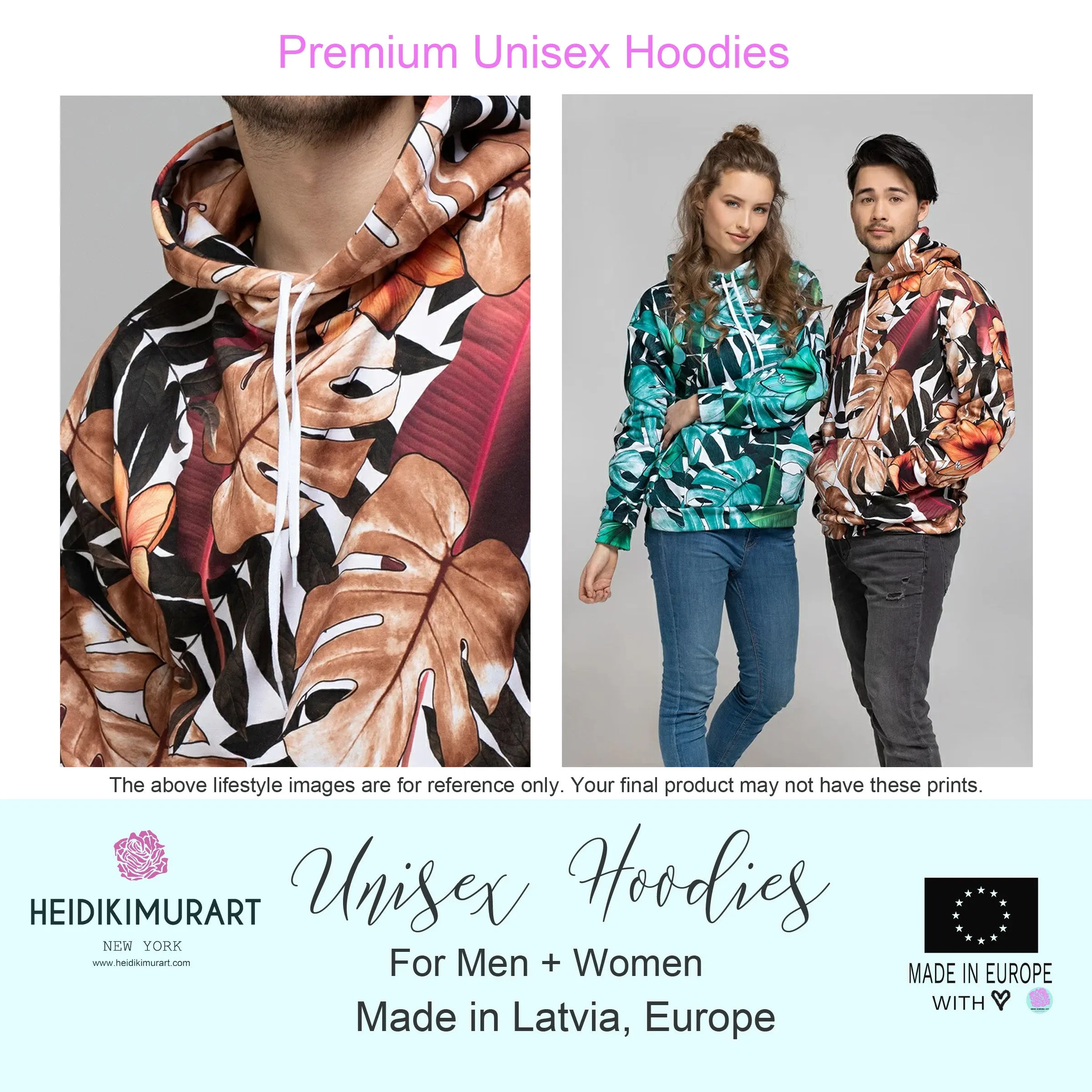 Brown Leopard Men's Hoodies, Animal Print Unisex Party Sweatshirt Pullover- Made in EU