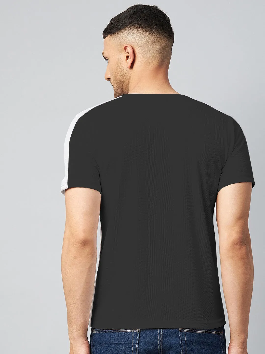 Color Block V Neck T-shirt (Red Black) (Pack of 2)