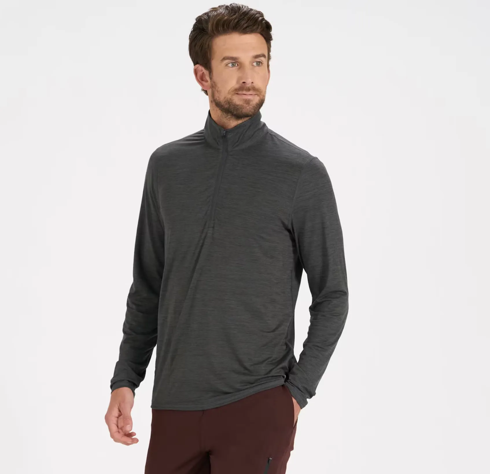 Ease Performance Half Zip - Charcoal Heather
