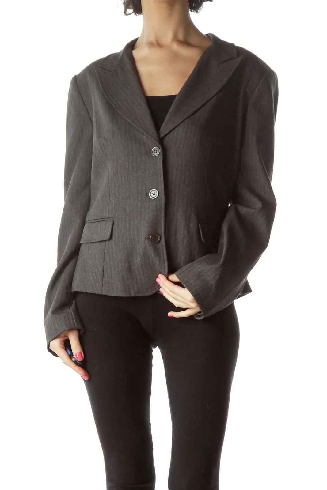 Gray Pinstripe Blazer