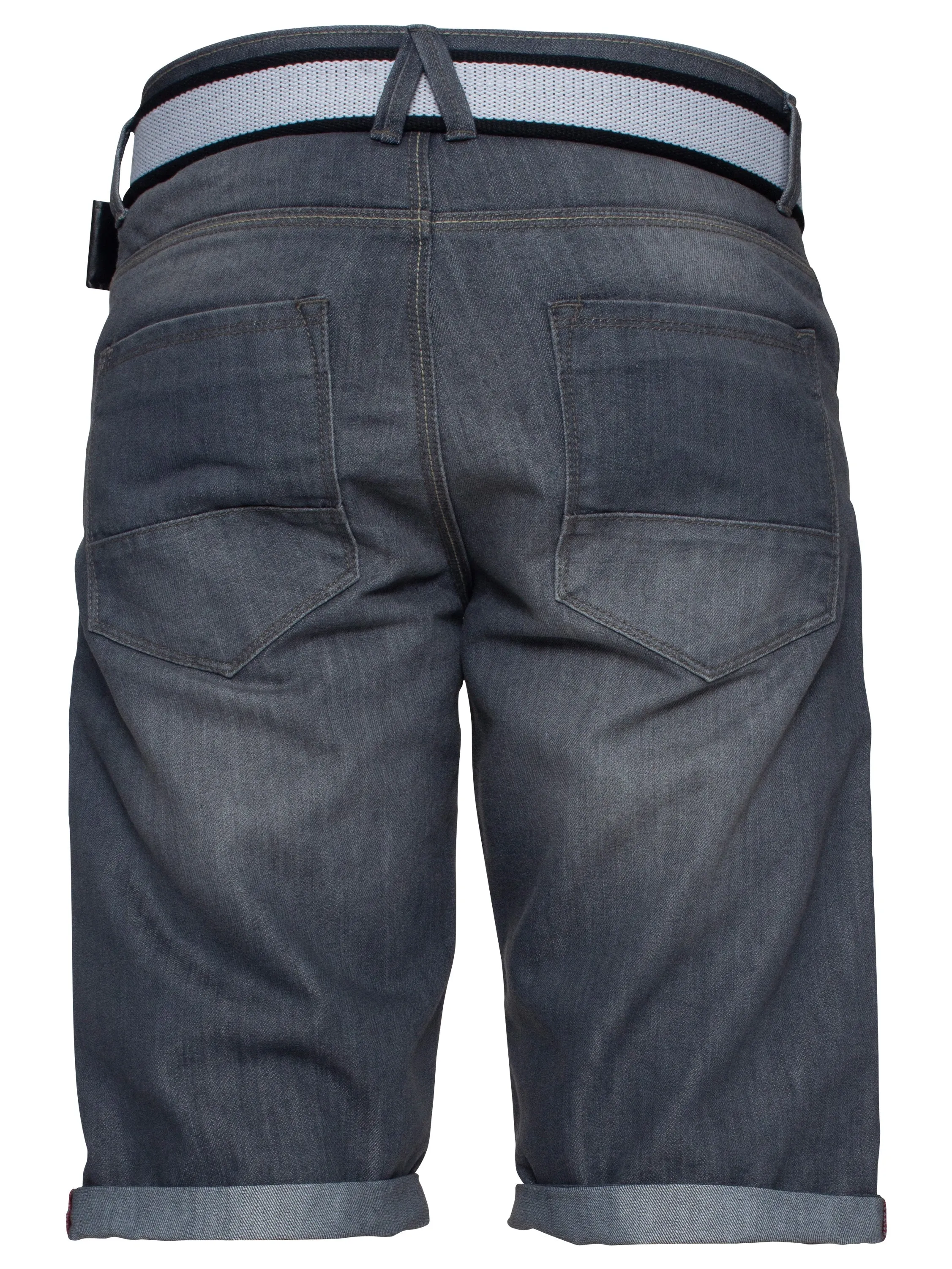Mens APT Dark Blue Slim Fit Denim Shorts | APT Designer Menswear