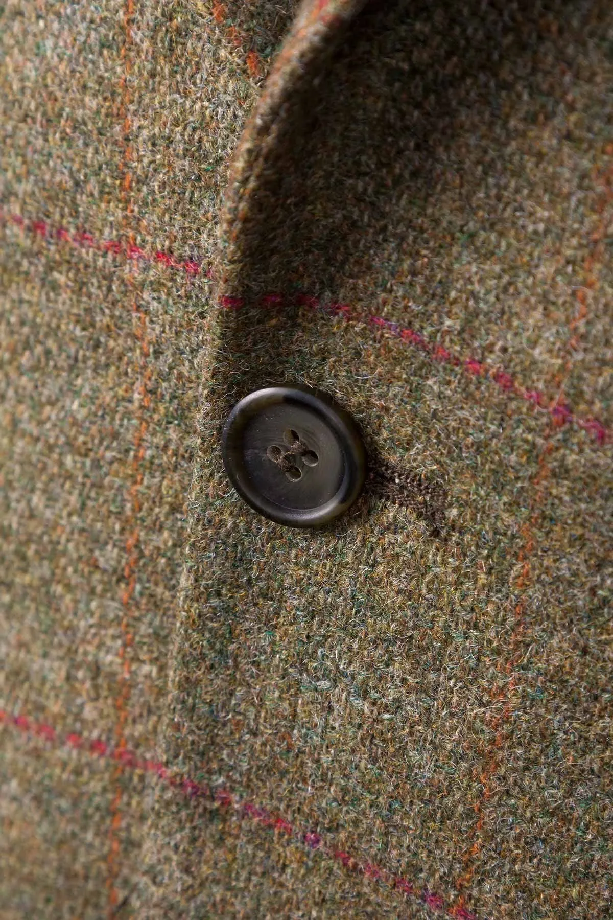 Men's Green Check Tweed Jacket - Lisset