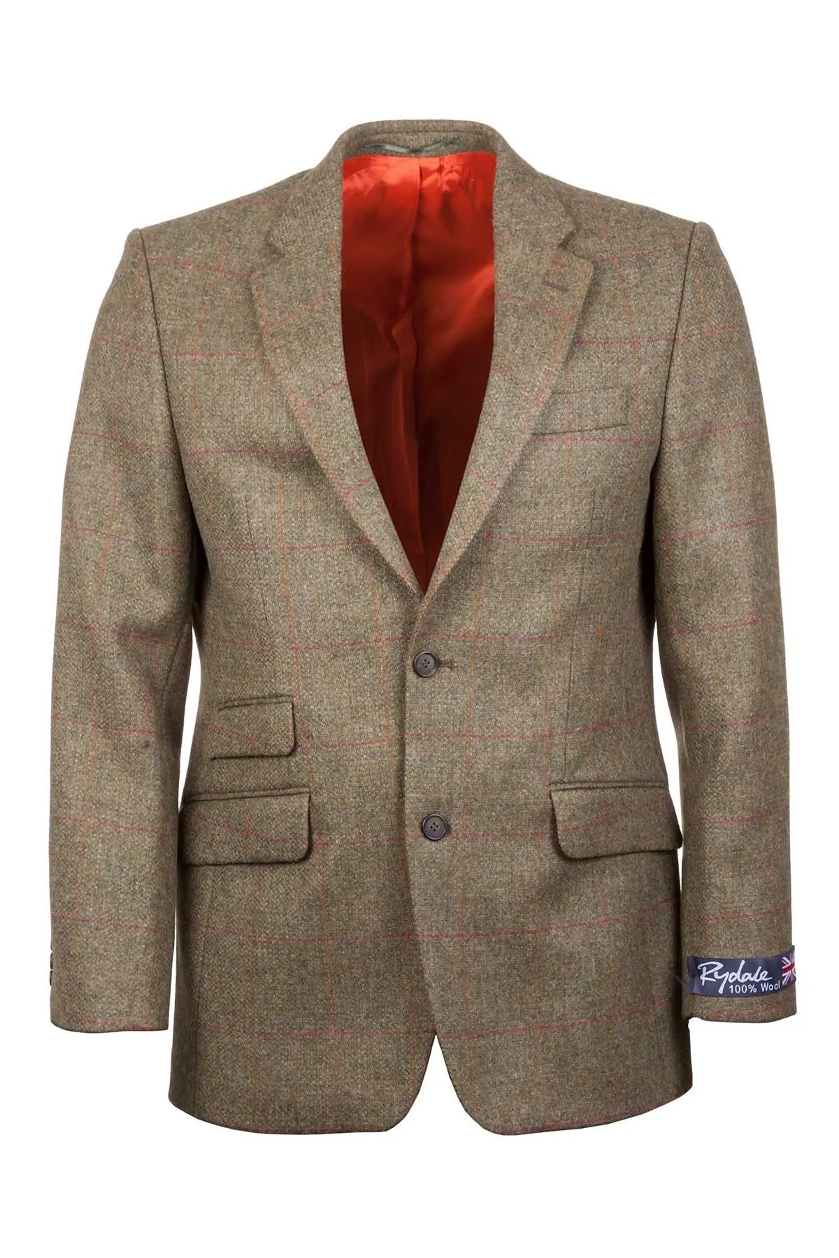 Men's Green Check Tweed Jacket - Lisset