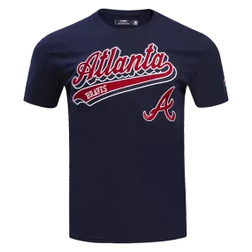 MLB ATLANTA BRAVES SCRIPT TAIL MEN'S TOPS (MIDNIGHT NAVY)