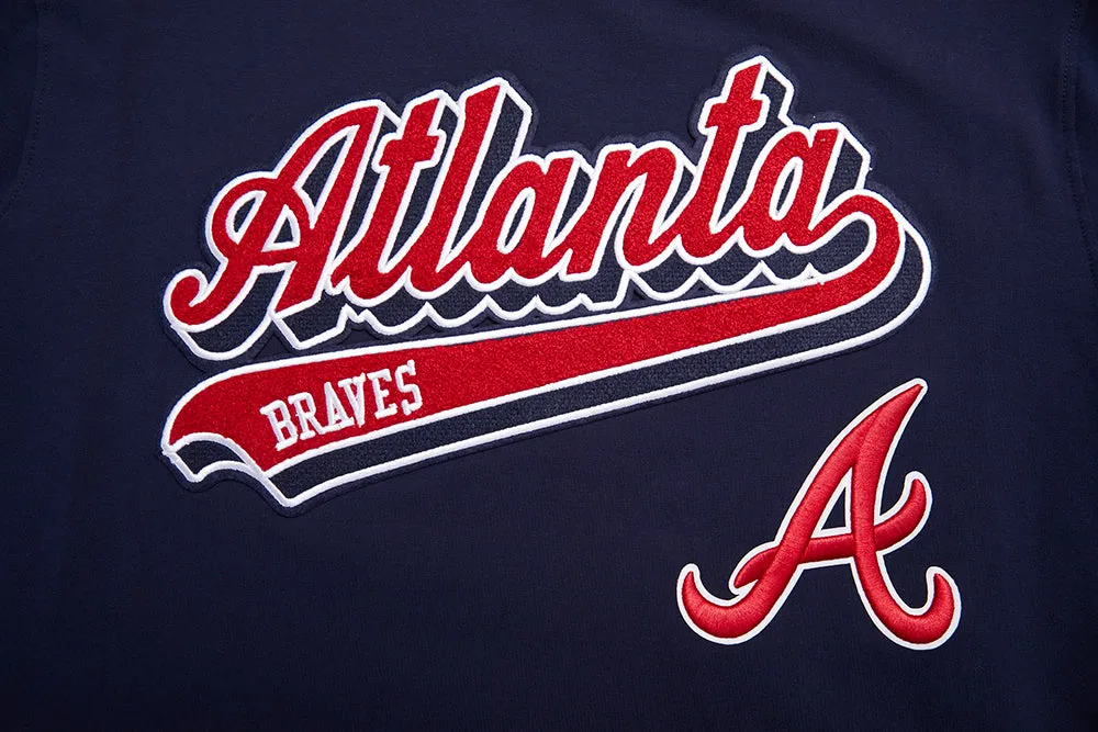 MLB ATLANTA BRAVES SCRIPT TAIL MEN'S TOPS (MIDNIGHT NAVY)