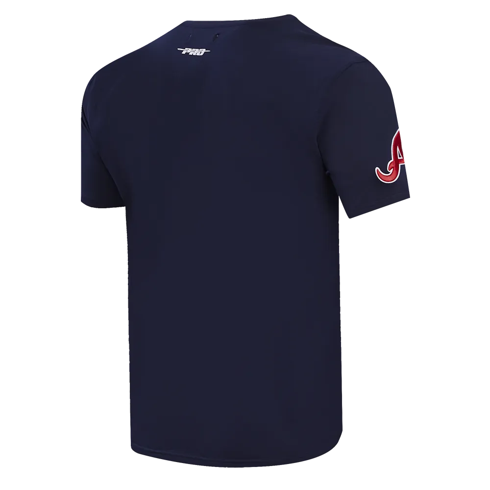 MLB ATLANTA BRAVES SCRIPT TAIL MEN'S TOPS (MIDNIGHT NAVY)