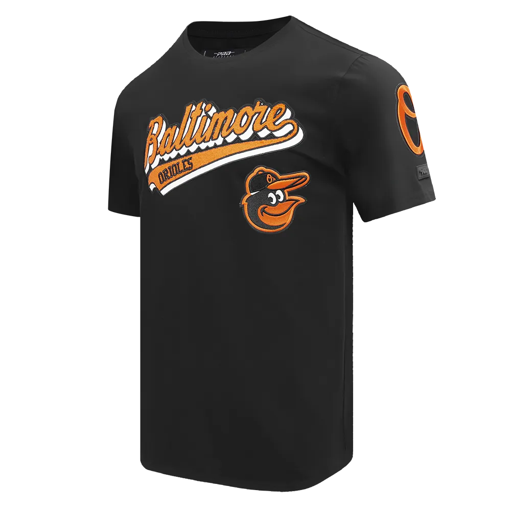 MLB BALTIMORE ORIOLES SCRIPT TAIL MEN'S TOPS (BLACK)
