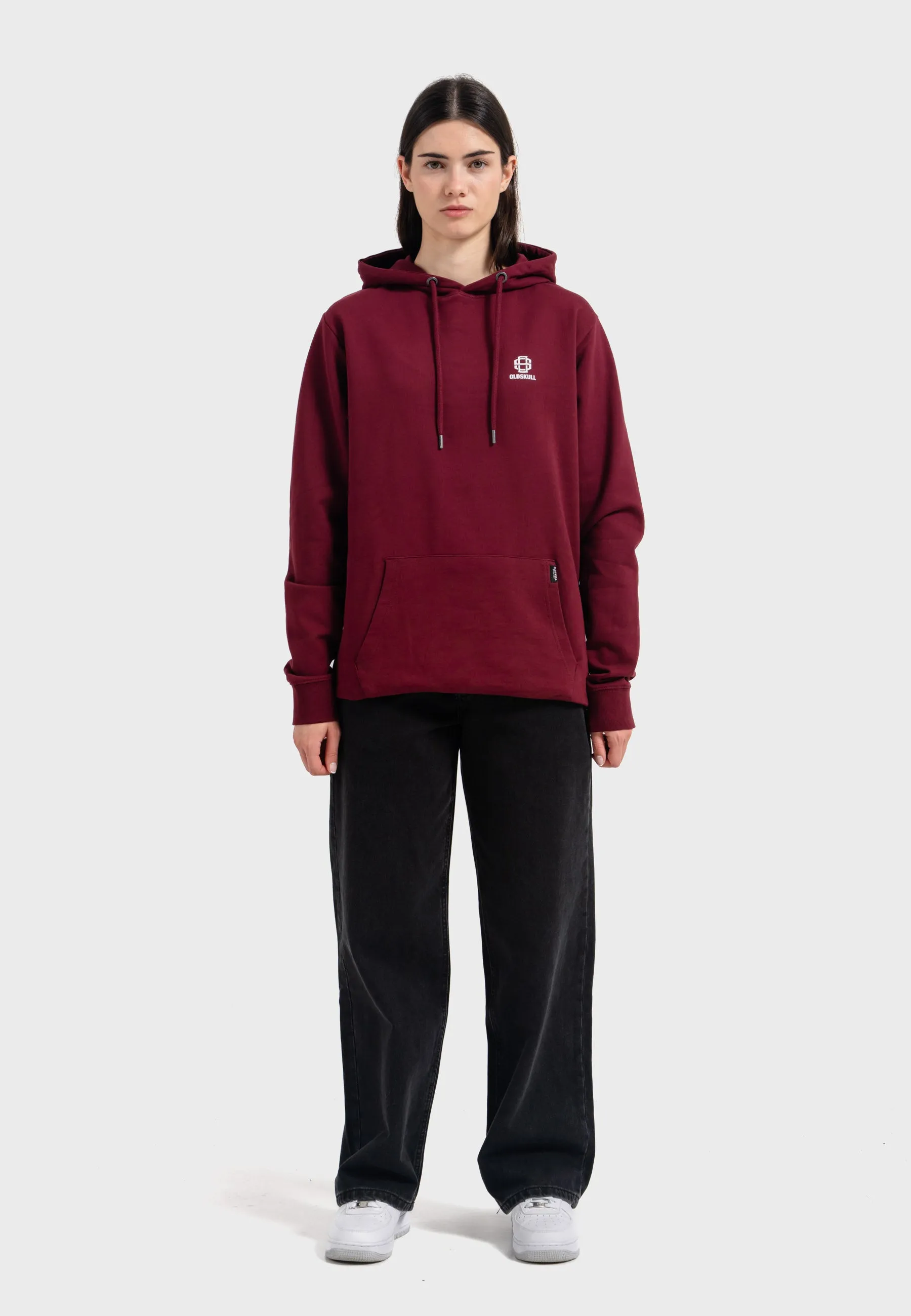 Oldskull Iconic Logo Hoodie Burgundy