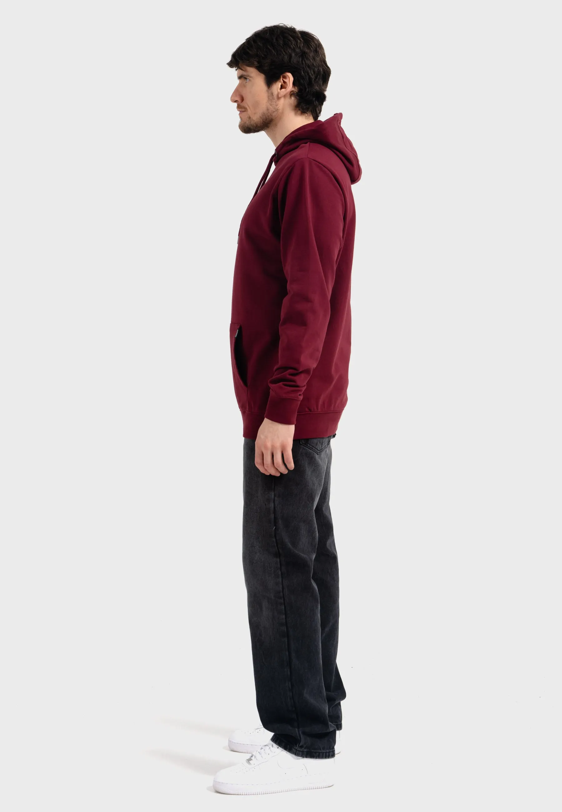 Oldskull Iconic Logo Hoodie Burgundy