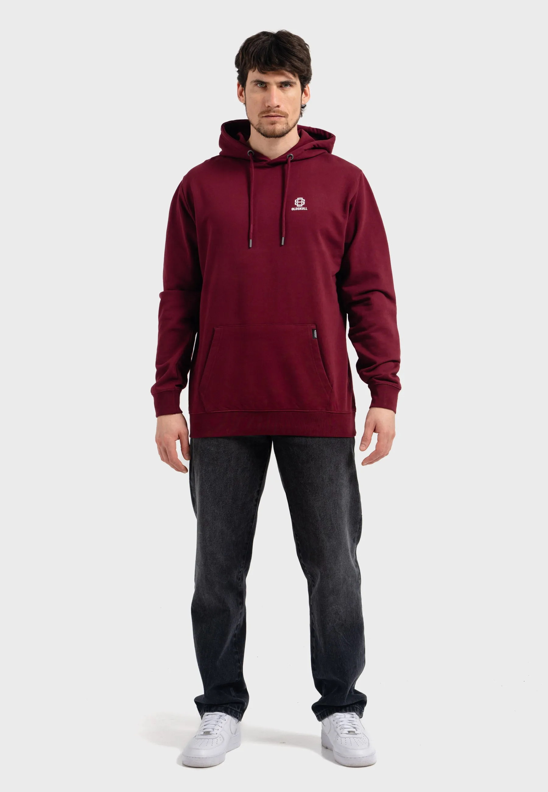 Oldskull Iconic Logo Hoodie Burgundy
