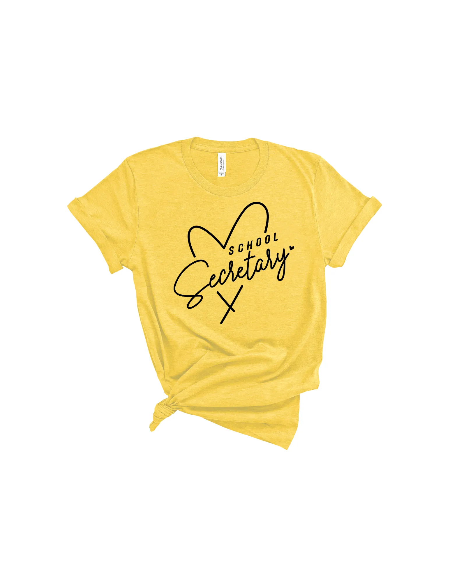 School Secretary heart shirt