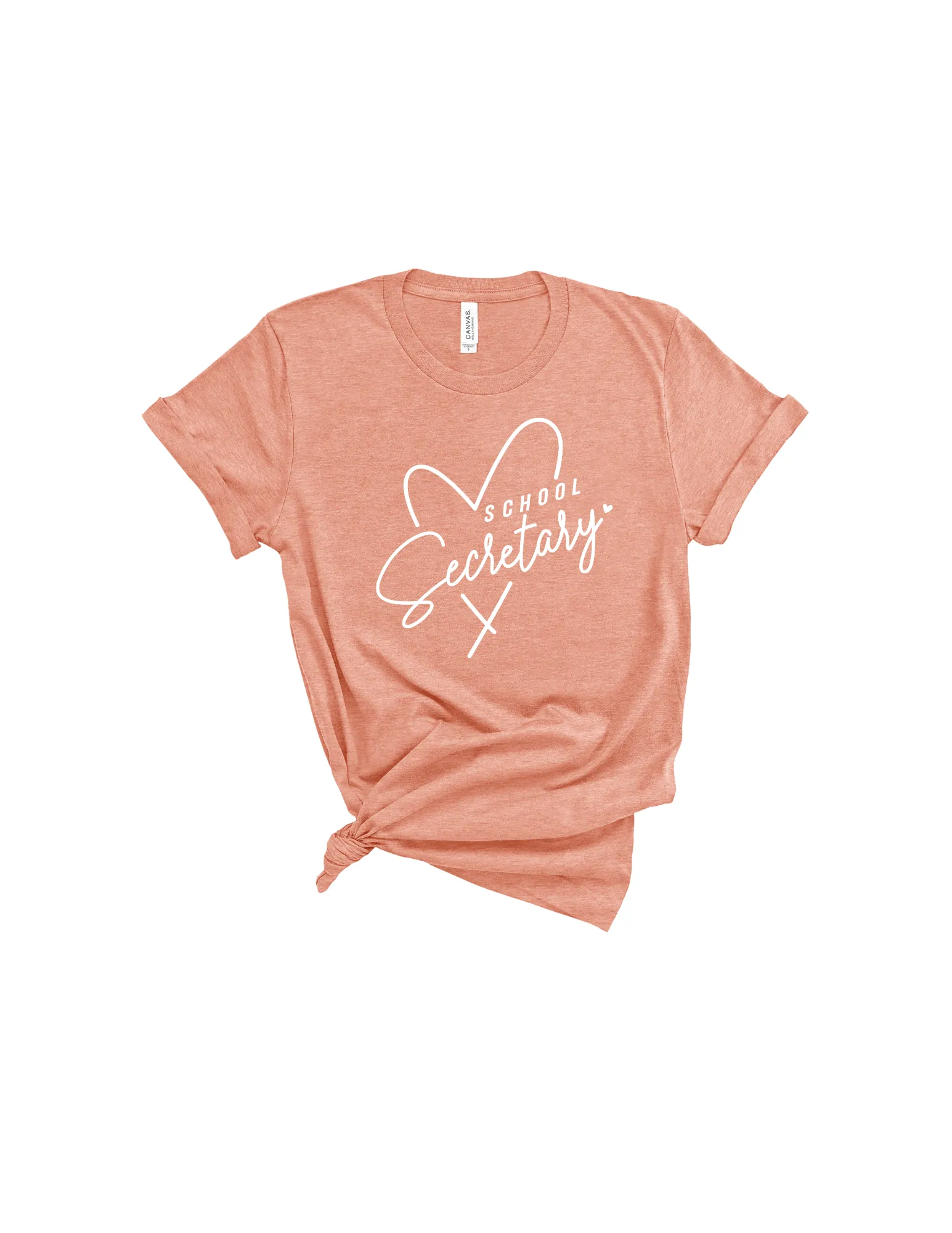 School Secretary heart shirt