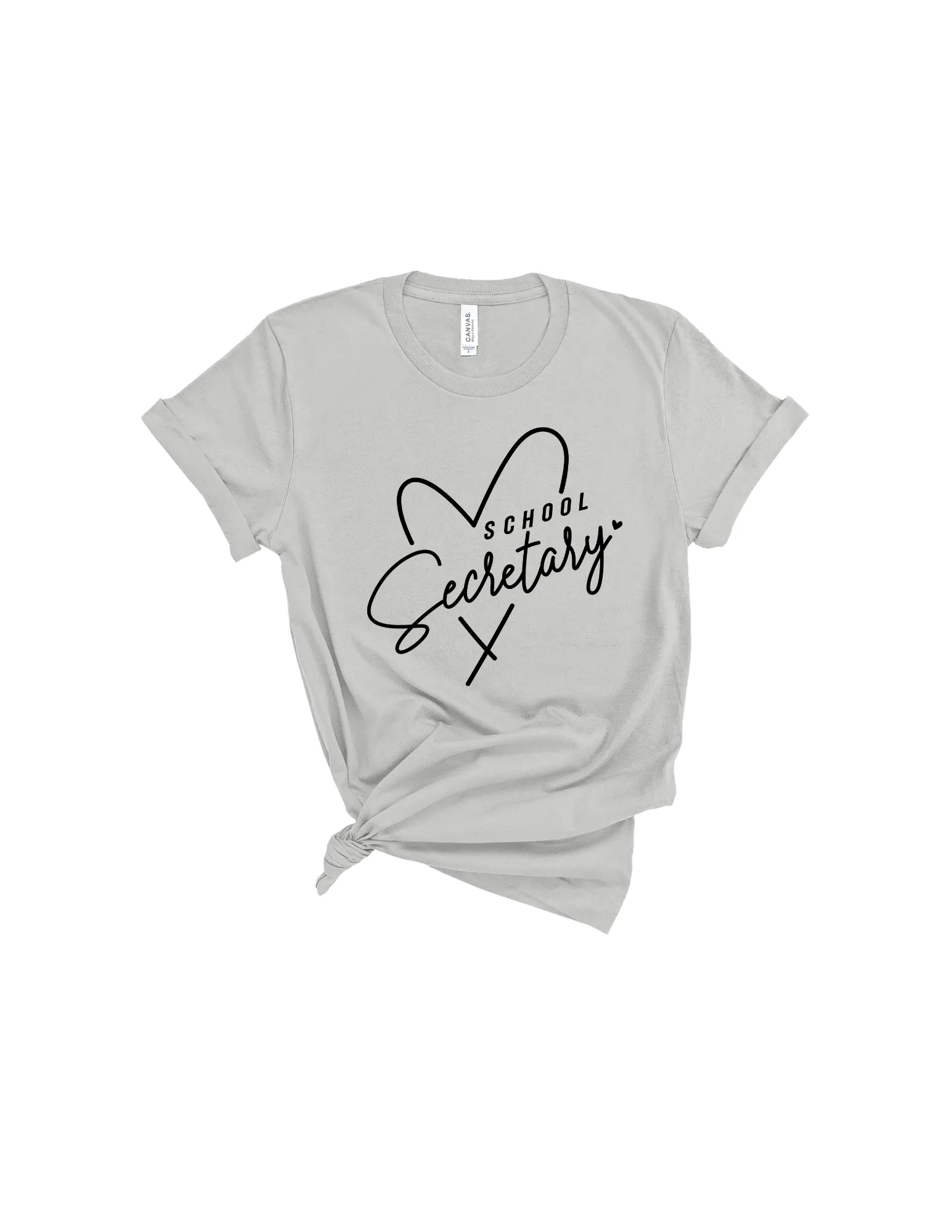 School Secretary heart shirt